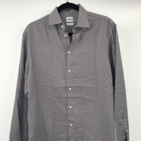 Armani Collezioni Mens Modern Fit Shirt Size 38/15/R 100% Cotton - Picture 3 of 14
